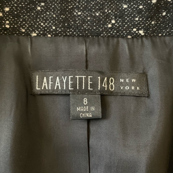 NWOT Lafayette 148 Open Front Speckled Wool Blazer - Picture 5 of 8
